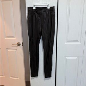 SPANX Black Faux Leather Pants